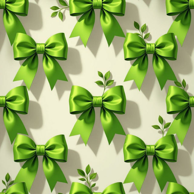Green Bows Wallpaper - Made With AI gallery