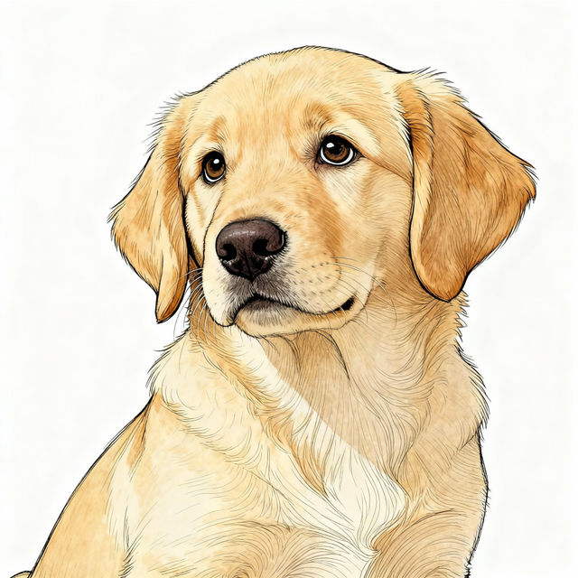 Simple Realistic Dog Drawings - AI Generated gallery