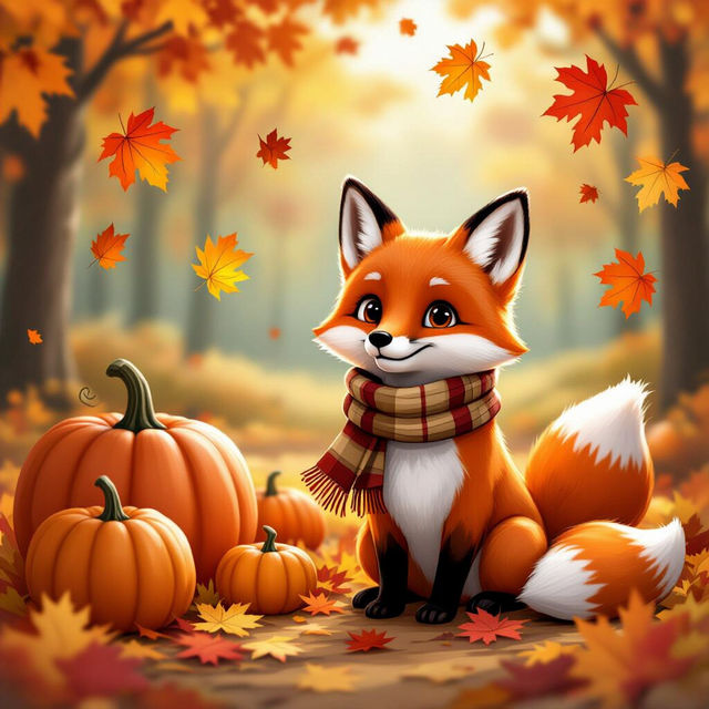 Cute Fall Wallpaper Desktop - Made With AI gallery