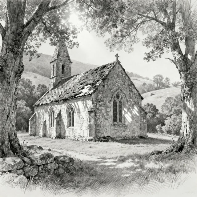 Drawing Of Church gallery