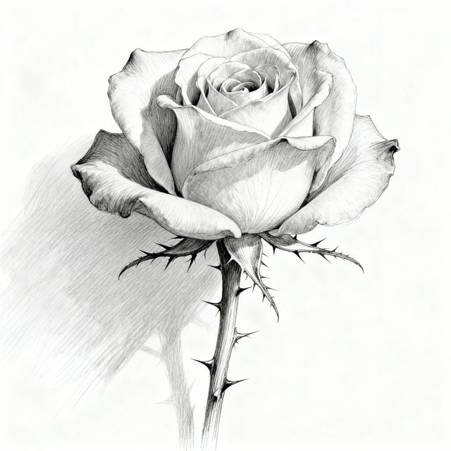 Easy Rose Drawings gallery