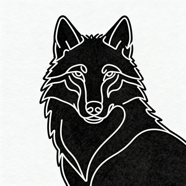 Wolf Drawing Simple gallery
