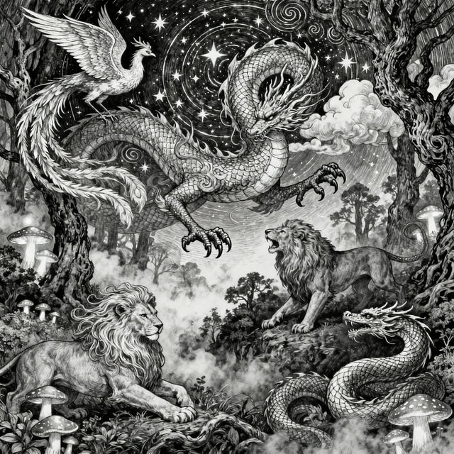 Dragon Mythical Creatures Drawings gallery