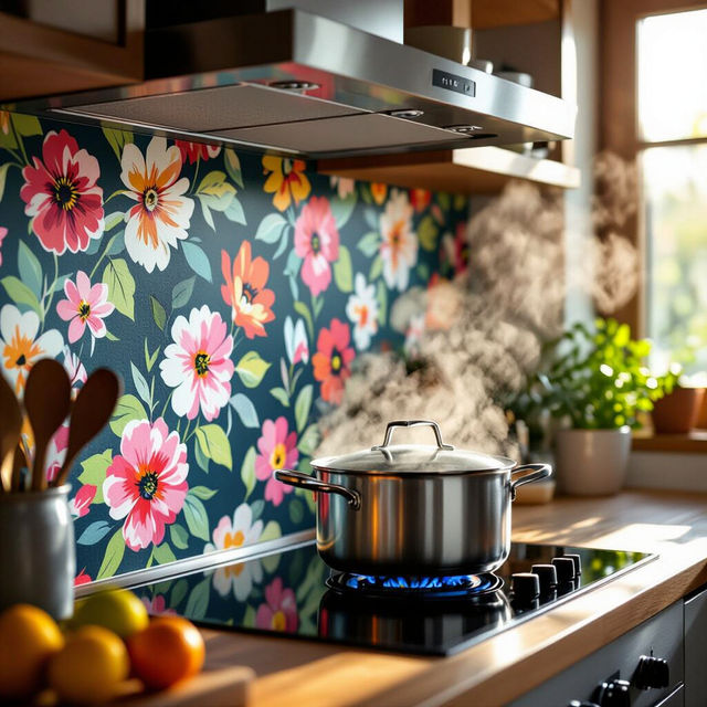 Waterproof Wallpaper For Kitchen Backsplash gallery