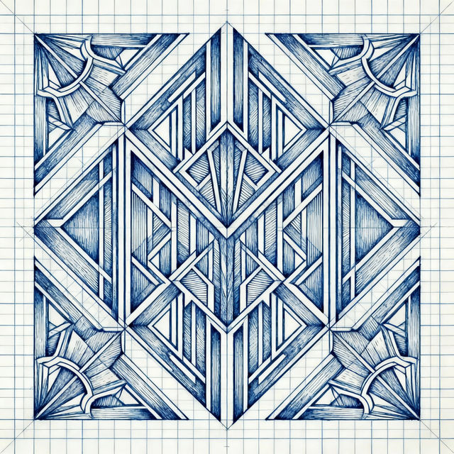 Graph Paper Drawings - AI Generated gallery