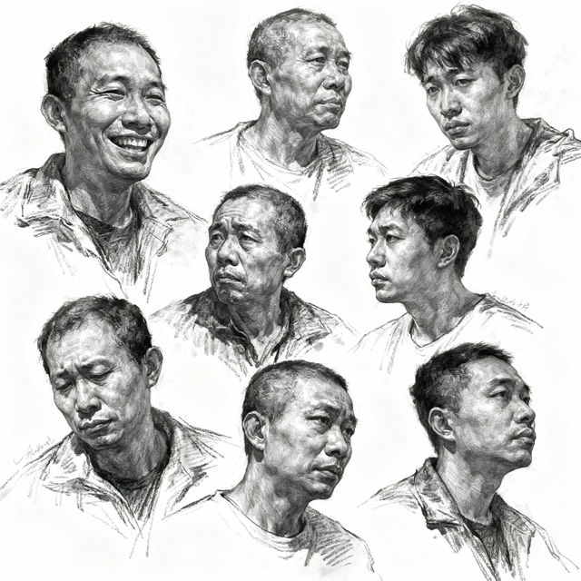 Person Sketch Drawings Of People - AI Generated gallery