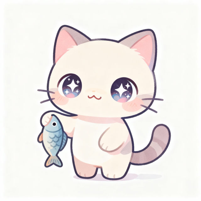 Kawaii Cute Cat Drawings - Easy AI Art gallery
