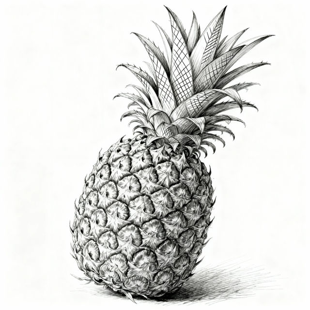 Pineapple Sketch - AI Generated Art gallery