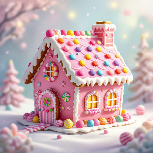 Cute Pink Gingerbread Wallpaper gallery