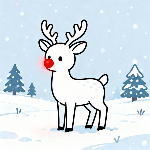Easy Rudolph Drawing gallery