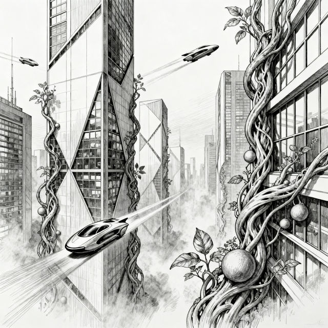 Urbanization Drawings - AI Generated gallery