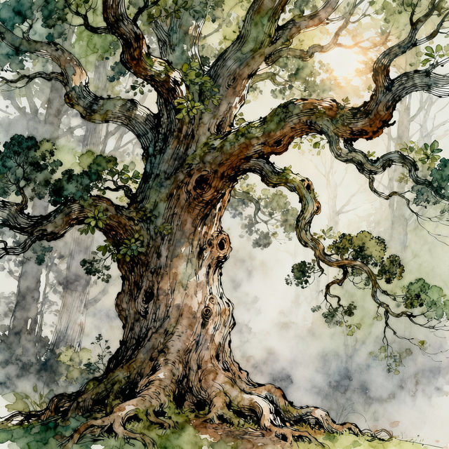 Beautiful Tree Drawings - AI Generated Art gallery