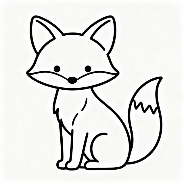 Simple Fox Drawings - AI Generated gallery
