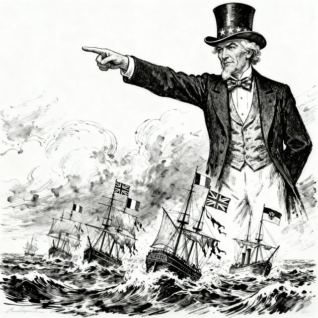 Monroe Doctrine Drawings - AI Generated Art gallery