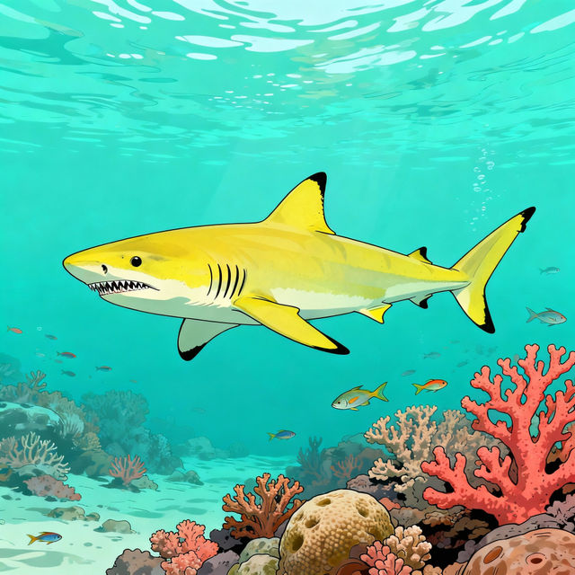 Lemon Shark Drawings - AI Generated Art gallery