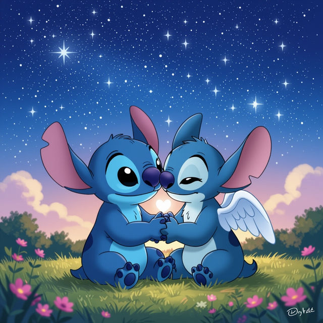 Stitch and Angel Drawings gallery
