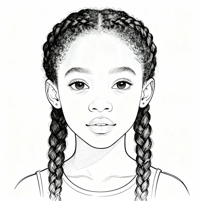 Easy Outline Black Girl Drawings gallery