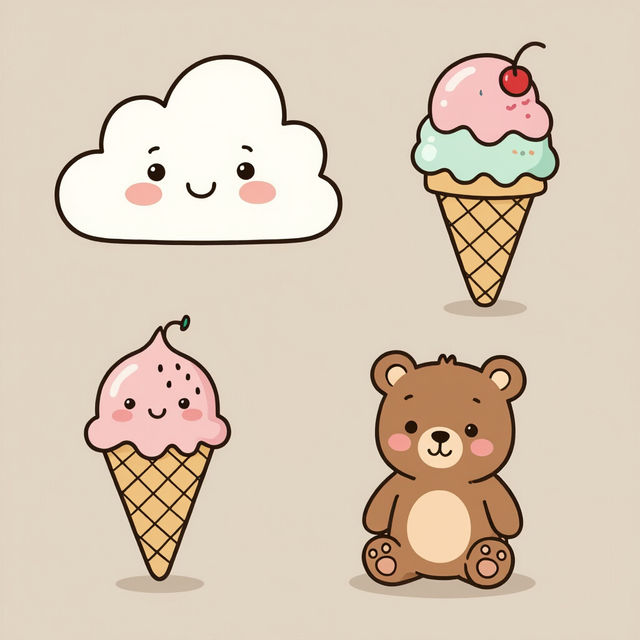 Simple Cute Things to Drawing gallery