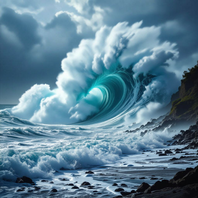 Tsunami Pictures - Generated by AI gallery