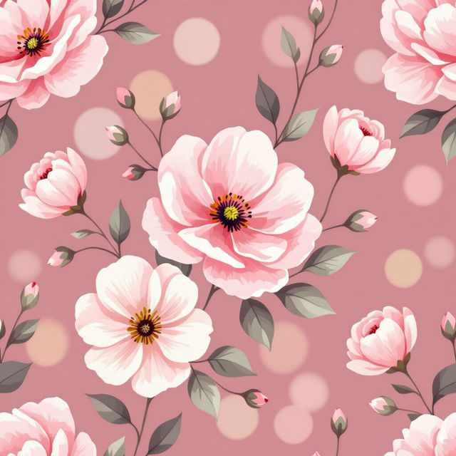 Pastel Cute Pink Flower Wallpapers gallery