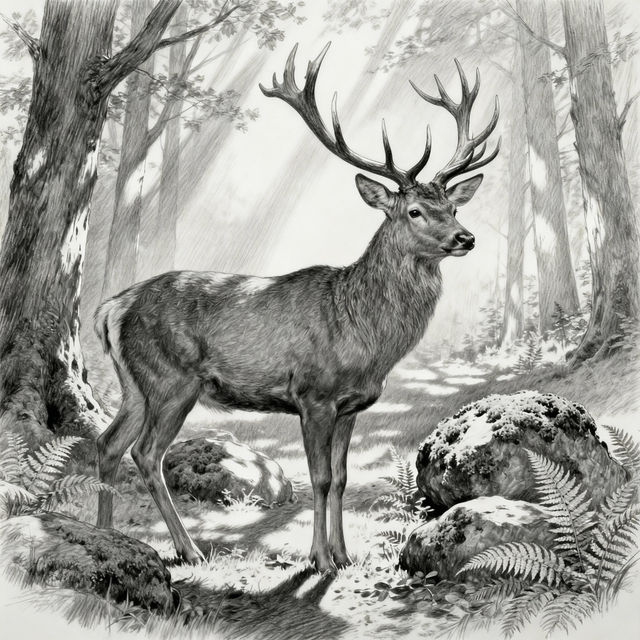 Sketch Deer Drawings gallery