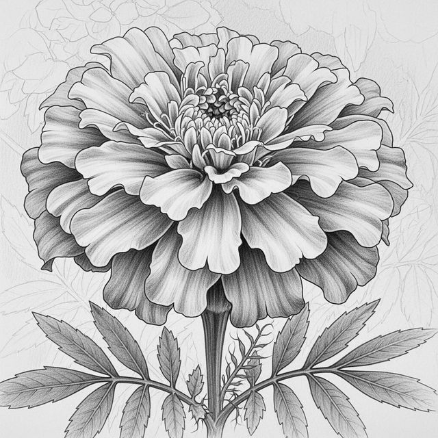 Explore AI-Generated Marigold Drawings gallery