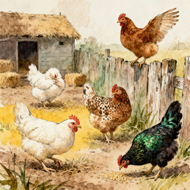 AI Generated Chicken Drawings gallery