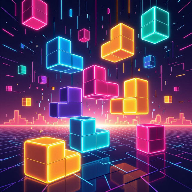 Tetris Wallpaper - Made With AI gallery
