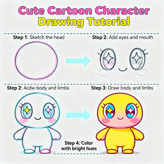 Easy Character Drawings - Made With AI gallery