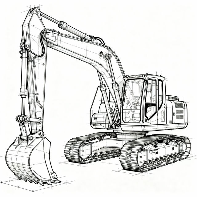 Excavator Drawings - Made With AI gallery