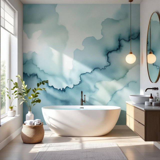 Explore AI-Generated Bathroom Wallpaper gallery