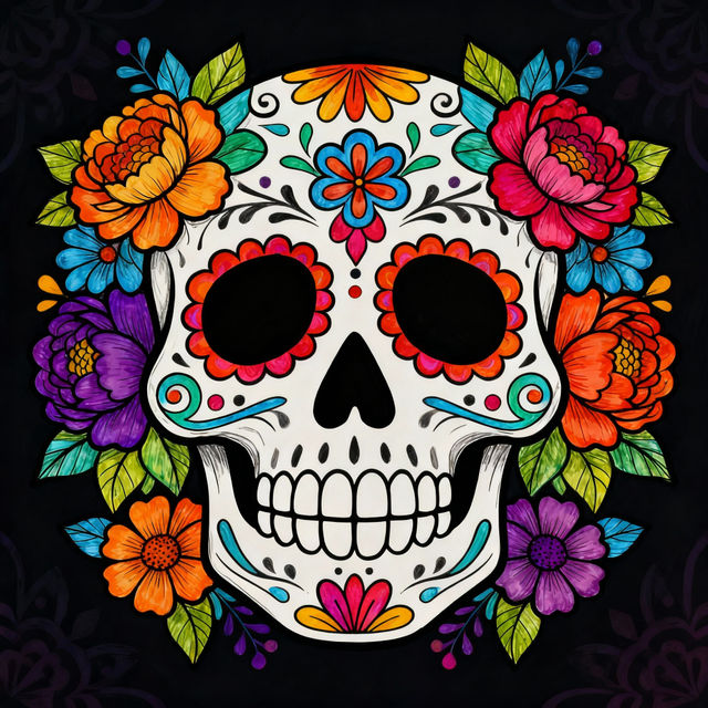 Day of the Dead Drawings - Easy AI Creations gallery