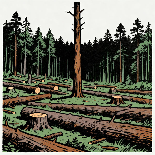 Deforestation Drawings - Easy AI Art gallery