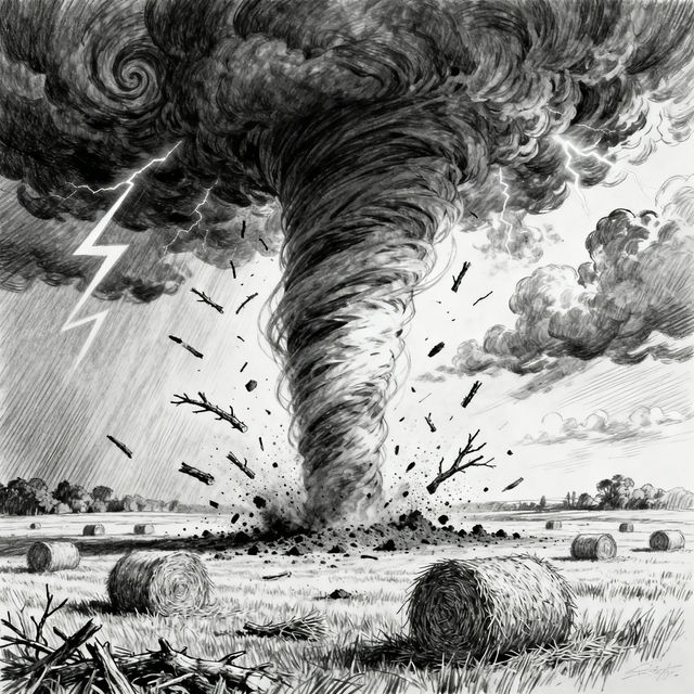 Drawing Of A Tornado - AI Generated gallery
