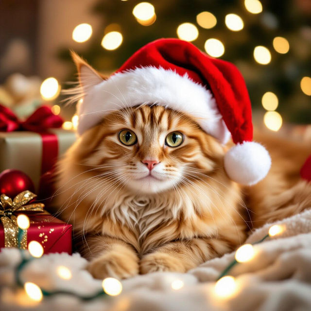 Cute Christmas Cat Wallpaper gallery