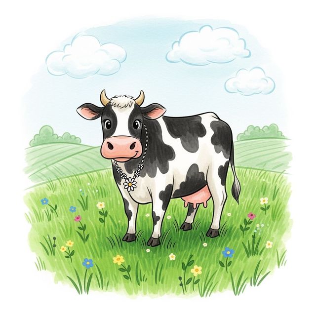 AI-Generated Cow Drawings gallery