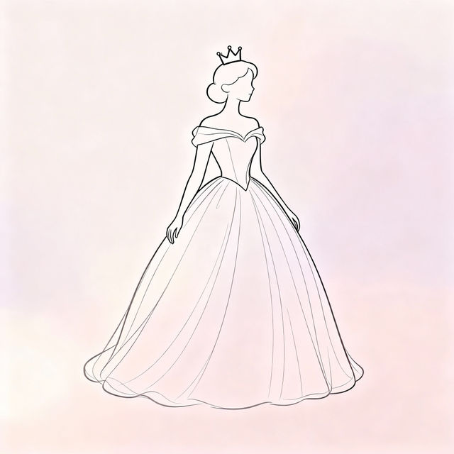 Simple Princess Drawings - AI Generated gallery