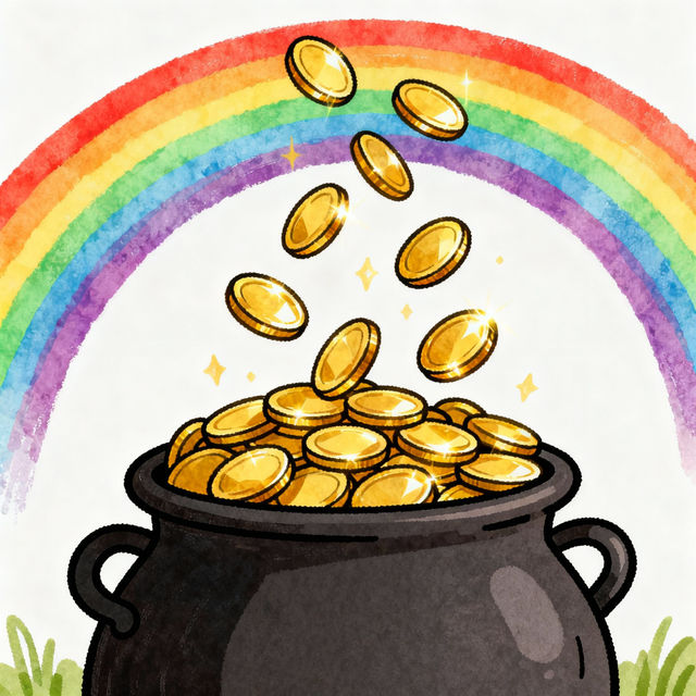 Pot Of Gold Drawing Easy gallery