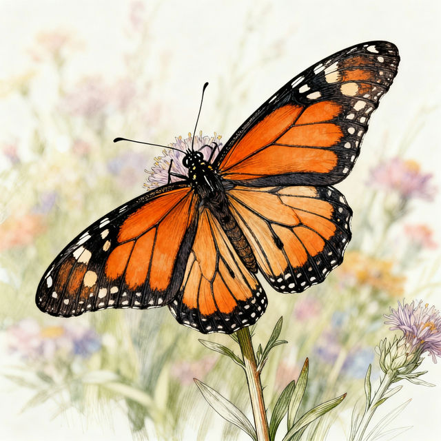 Butterfly Drawings - AI Generated gallery