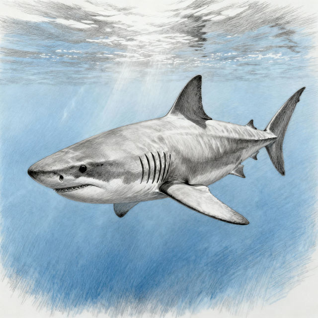 Basking Shark Drawing gallery