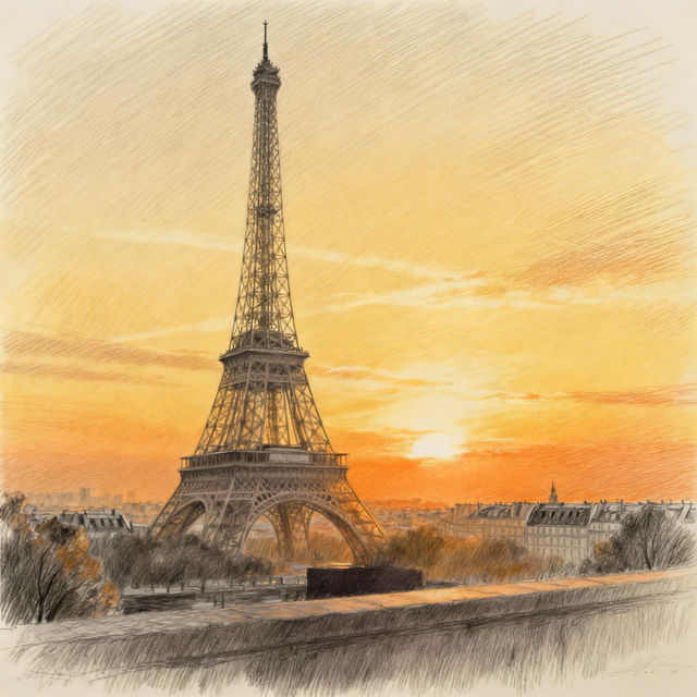 Drawing Of Eiffel Tower gallery
