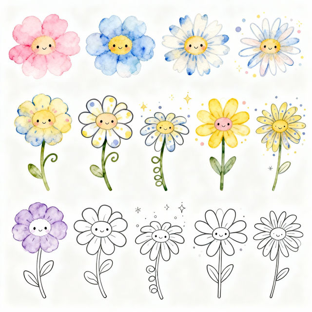 Cute Daisy Drawings - Made With AI gallery