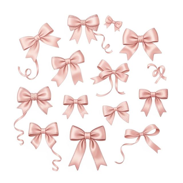 Pink Bows Wallpaper: AI-Generated Designs gallery