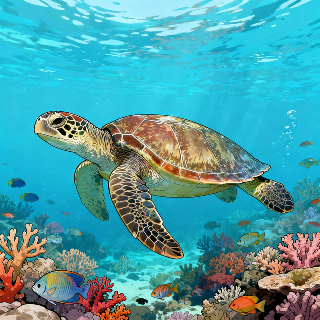 Drawing Of A Sea Turtle gallery