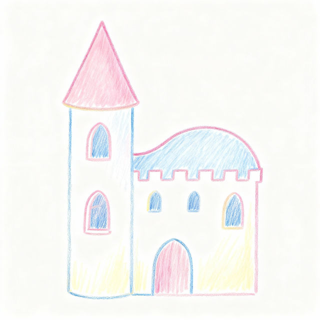Easy Castle Drawing gallery