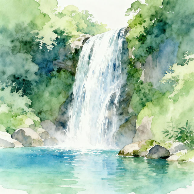 Easy Waterfall Drawings gallery
