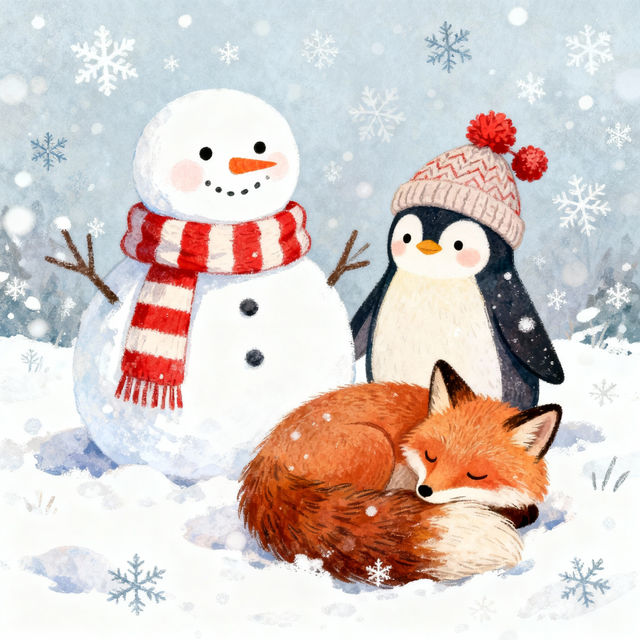 Cute Winter Drawings gallery