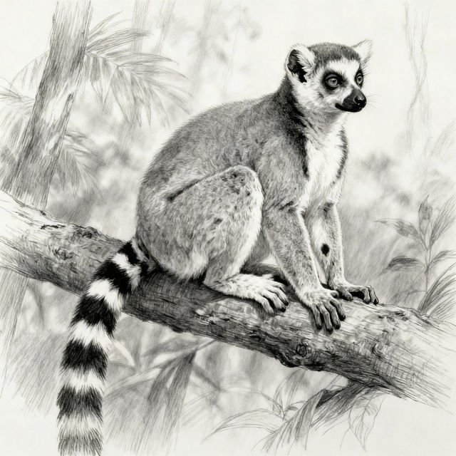 Lemur Drawings - Created with AI gallery