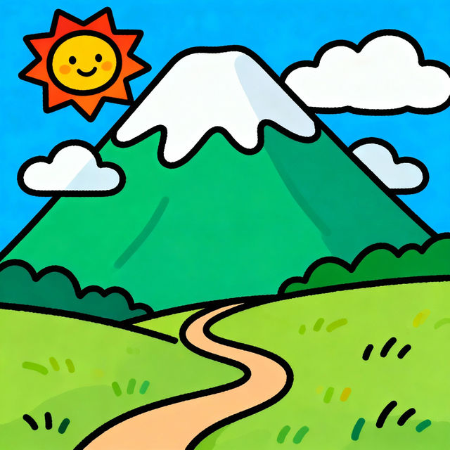 Mountain Drawing For Kids gallery