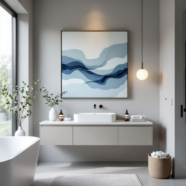 Modern Bathroom Art Ideas gallery